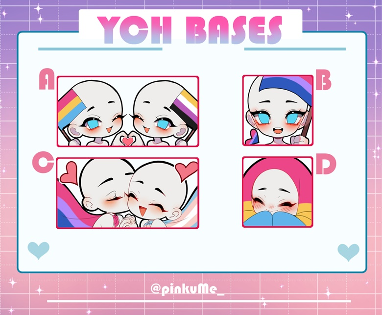 guys! I have emote bases on Ko-fi for personal and commercial use !

and ofc my comms opeeeeeeen

ko-fi.com/pinkume/shop