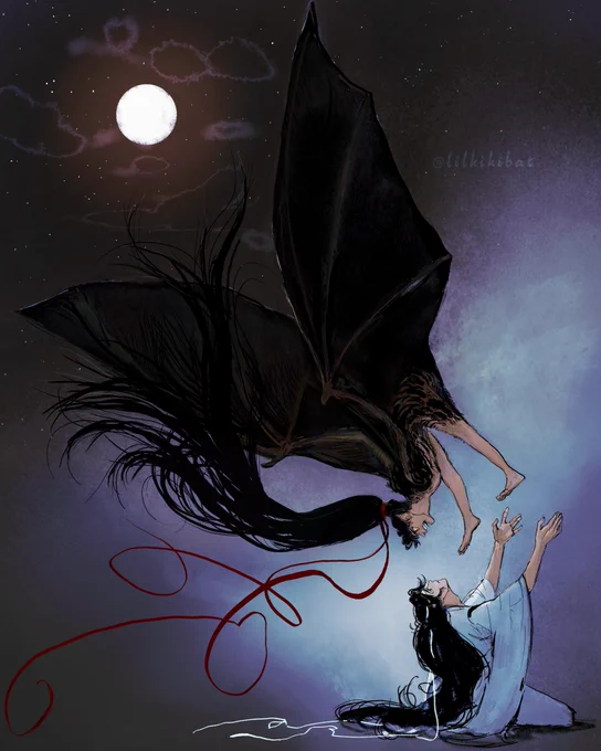 It's my first  and I get to kick it off with BAT WWX.  My collaborator was , and I was so thrilled that he saw a story in my art. We both love bats so I couldnt have had a better pairing. I can't wait to dig my lil bat claws into his fic!