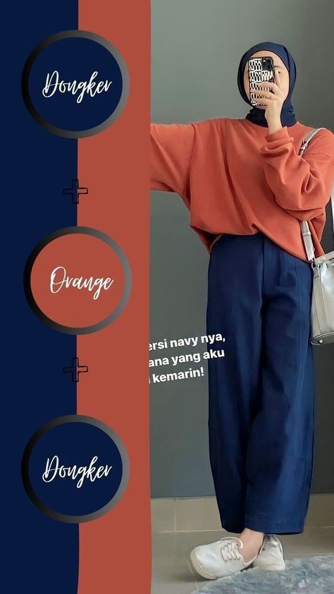 elegantcolour's tweet photo. Dongker + Orange + dongker. https://t.co/g1mFMCfcSn