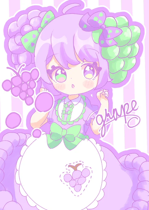 ぶどう #創作 #創作イラスト