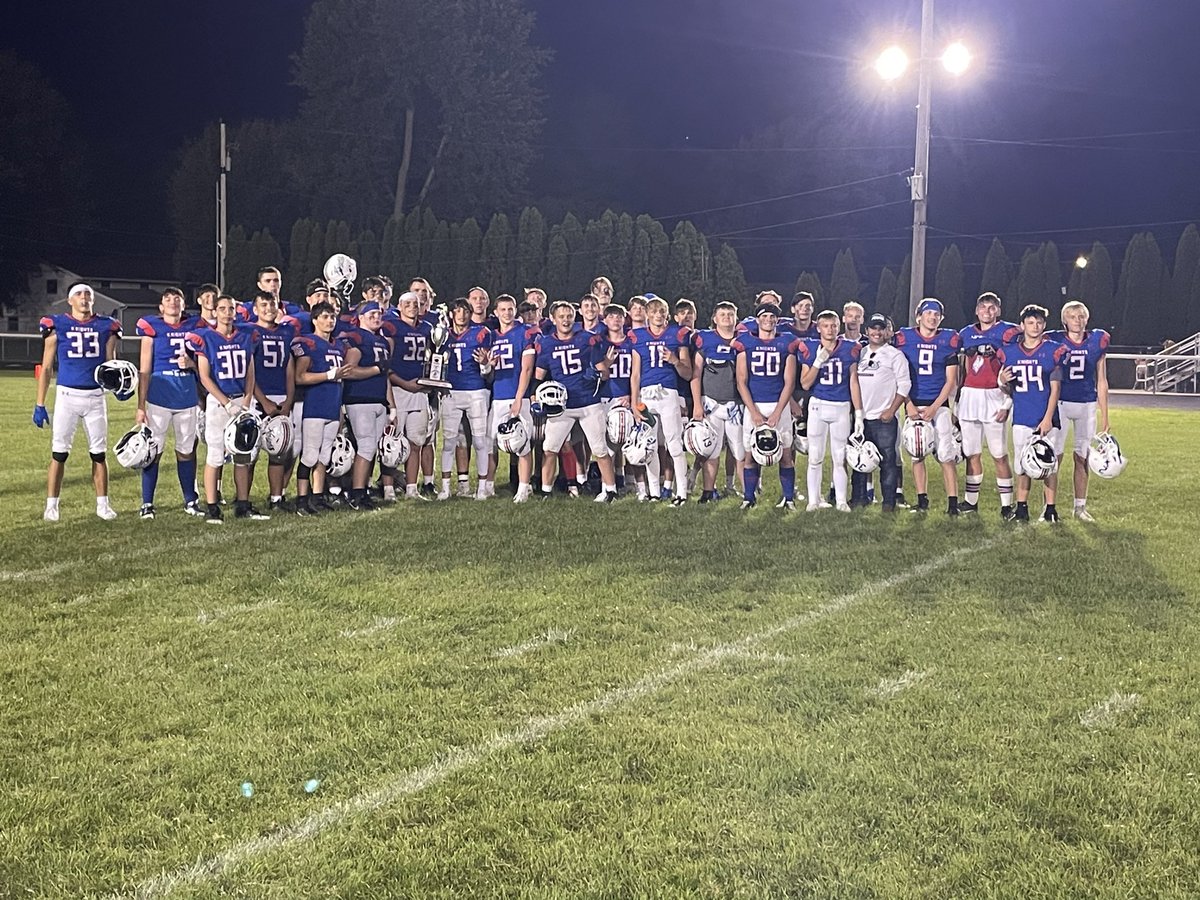Crestview Knights ⚔️ (@cvknightssports) on Twitter photo Final at Crestview:
Crestview 49
Parkway 7
The Knights begin the season 1-0 overall and the trophy stays in Convoy for another year! The Knights play at home vs McComb next Friday at 7pm!
#GoKnightsGo <a href="/CrestviewFB/">Crestview Knights HS Football</a> <a href="/WOSNScores/">WOSN Sports</a> <a href="/VWindependent/">Van Wert independent</a> <a href="/tbsports/">Times Bulletin Sports</a> Final at Crestview:
Crestview 49
Parkway 7
The Knights begin the season 1-0 overall and the trophy stays in Convoy for another year! The Knights play at home vs McComb next Friday at 7pm!
#GoKnightsGo <a href="/CrestviewFB/">Crestview Knights HS Football</a> <a href="/WOSNScores/">WOSN Sports</a> <a href="/VWindependent/">Van Wert independent</a> <a href="/tbsports/">Times Bulletin Sports</a>