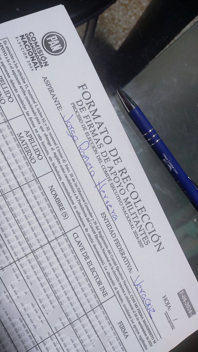 El PAN está próximo a renovar el Comité Ejecutivo Nacional, y mi firma de apoyo se la daré al Coordinador del GPPAN en la Cámara de Diputados, el <a href="/JorgeRoHe/">Jorge Romero Herrera</a>.

Con Jorge Romero como dirigente del PAN, cambiarán muchas cosas para bien y se corregirán errores cometidos.