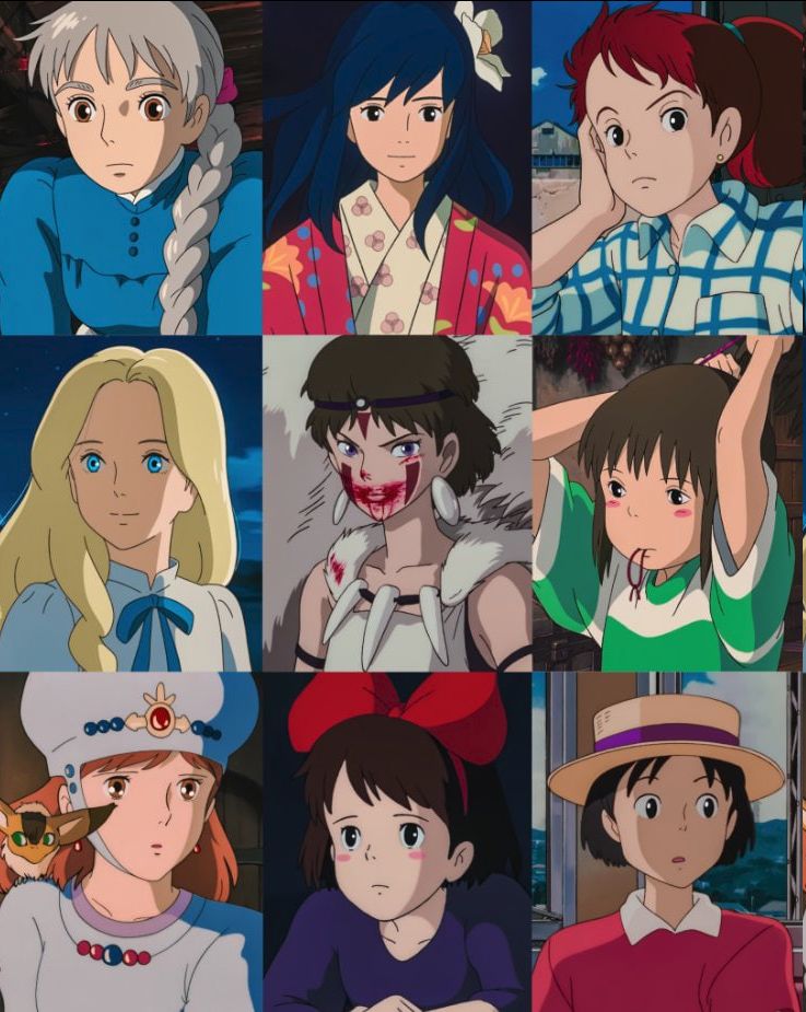 animeupdates's tweet photo. Ghibli Girls https://t.co/5PhHGCS0rR