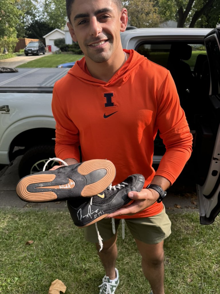 Big shout out to <a href="/dannypucino/">Danny Pucino</a> for donating the shoes that he wore in the 2024 D1 NCAA Tournament to our two wrestlers that have wrestled in the most off-season practices and matches!

Thank you for all you have done for our program! We are big Danny Pucino fans at BBCHS!!!