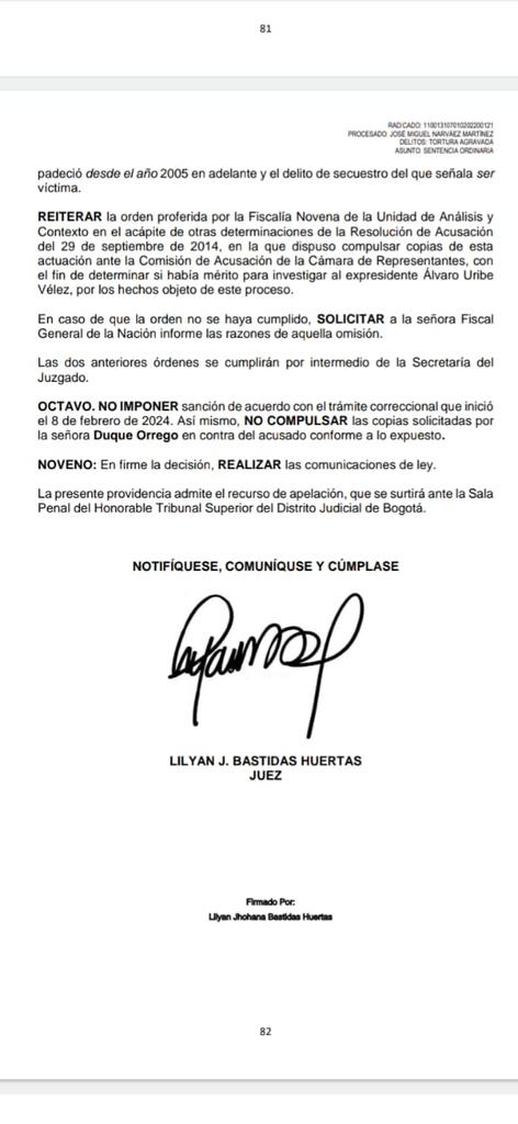 JulieDuque1's tweet photo. Gracias a todos/as/es por sus mensajes en este día feliz. He intentado leerlos todos, pero si no fue así, este es un trino cargado de gratitud.
Esta sentencia tiene muchas cosas importantes, más allá de la condena en sí misma.
Hoy en mi familia celebramos la JUSTICIA y agradecemos la solidaridad salvavidas y permanente durante más de dos décadas.
Feliz noche a todos/as/es!!!
