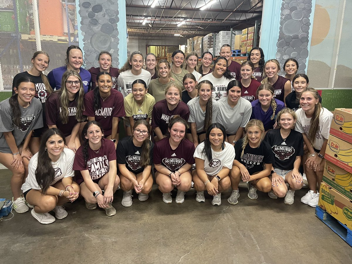 McMurrySoccer's tweet image. Spent yesterday working in the community! Food bank and Futsal great day!