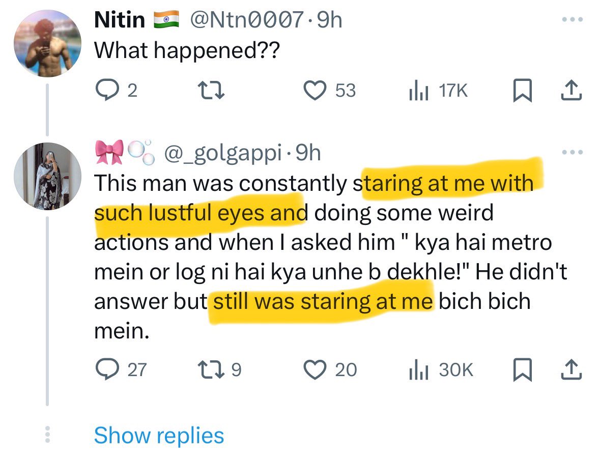 NomadicFather's tweet photo. Height of “victim card”. Some guy in metro doesn’t watch his phone like others next to him. So, this person takes a full video of him invading his privacy & narrates her fantasy in a public platform.
Isn’t this r@pe on men?
#VictimCard #StopDVOnMen #WokeFeminist https://t.co/7c0R283UaX