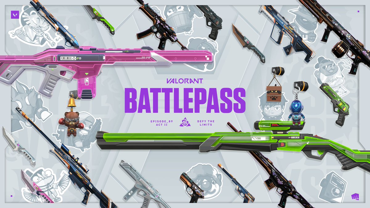 VALORANTLeaksEN's tweet image. EP9 Act II Battlepass // #VALORANT