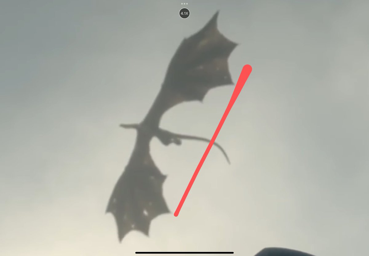 Siosin5's tweet photo. @_Razzleberry_ @Conor29882576 @dungeonyurii That's really not the case, vhagars wings are angled back slightly and the lowest points encompasses most of the body. Like mentioned by Connor the only thing missing is a tail fin of some sort. https://t.co/6oeNugTVdW