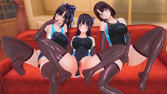 競泳水着にはニーソ! 