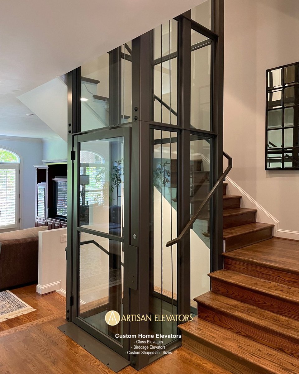 ArtisanElevator's tweet image. Our latest installation in McLean—an Artisan square and rectangular glass elevator—has left our client overjoyed. Experience the transformation for yourself. #ArtisanElevators #LuxuryLiving #GlassElevator #HomeImprovement