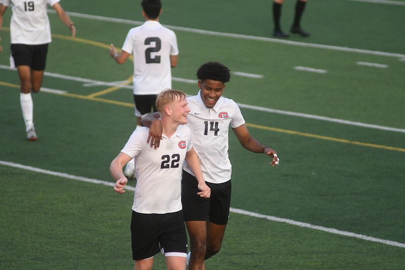 SCSUMSOCCER's tweet photo. Final against St. John’s 

Owen Worsdell cashed in our lone goal of the game https://t.co/RCkJZKu4oi