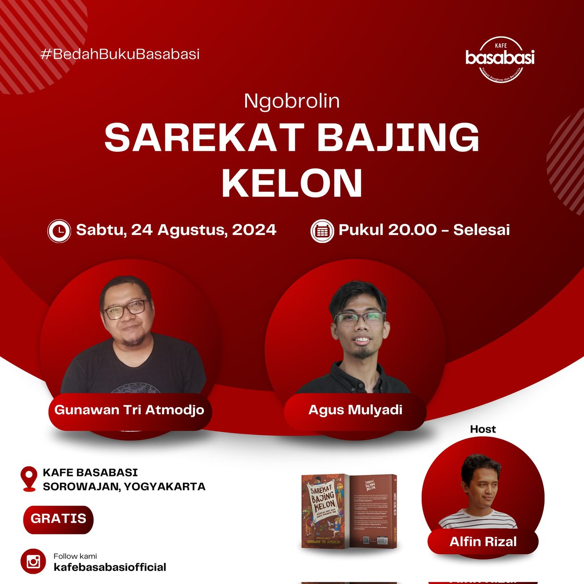 Malam ini banget. Jangan salah lokasi kafenya, ya, sebab kafenya banyak. Biasa cah enom.