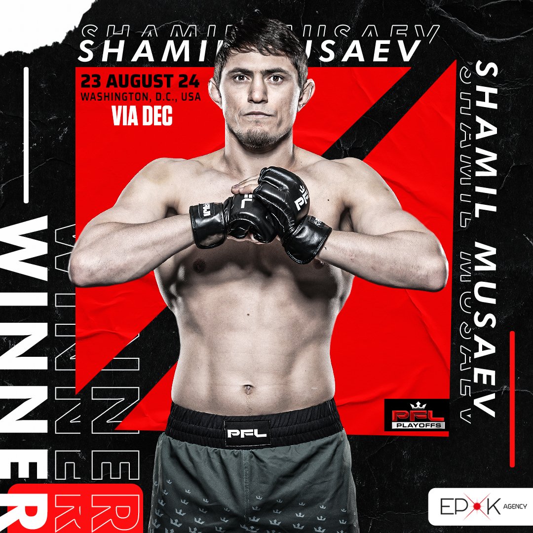EPOKagency's tweet photo. 𝐏𝐅𝐋 𝟗: 𝟐𝟎𝟐𝟒 𝐏𝐋𝐀𝐘𝐎𝐅𝐅𝐒

Shamil Musaev

#PFL #TheSilentAssassin #EPOK https://t.co/FIwrK2EgV0