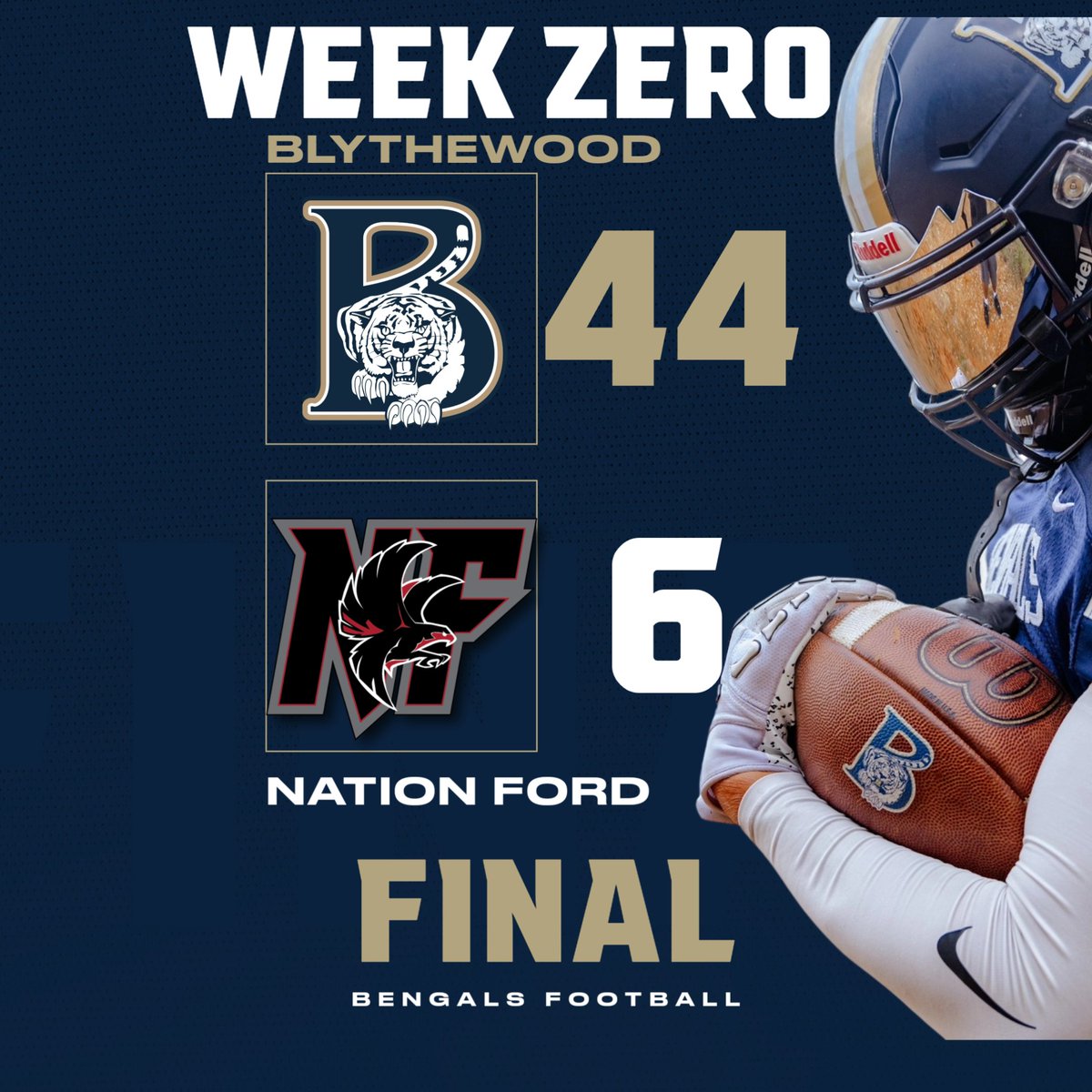 FINAL SCORE
#BeGreat #EarnYourStripes