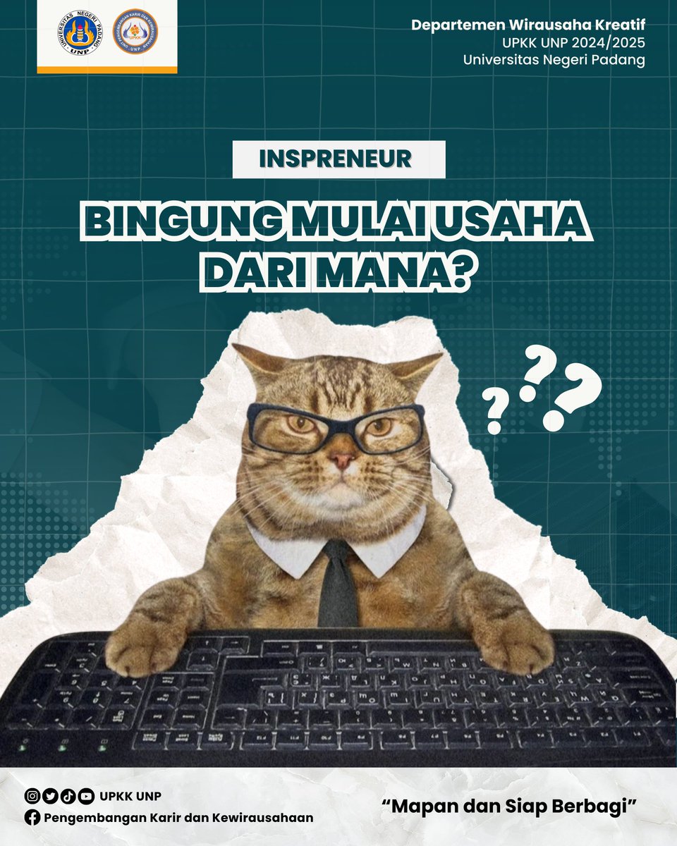 upkk_unp's tweet photo. Halo Sahabat UPKK UNP!! 👋

Yuk mana ni Suara Calon Orang sukses masa Depan 🤩

Yuk terus kerja keras, bersikap hidup optimis, inovatif, kreatif, serta leadership ✨

WIRAUSAHA BERBAKTI MAPAN DAN SIAP BERBAGI #upkk #unp #infounp #wirausaha https://t.co/3q0LDYP3Nn