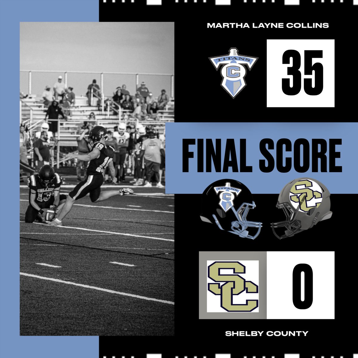 FINAL SCORES after Titan Football defeated our cross town rivals in the <a href="/TraditionalBank/">Traditional Bank</a> Hometown Showdown! 
<a href="/scps_activities/">SCPS_Activities</a>
📸@cg_flicksandfilms