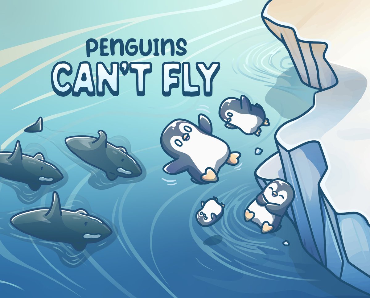 We have a BIG ANNOUNCEMENT 📣 Introducing ‘Penguins Can’t Fly’ our latest card game that has officially started development! We’re so excited to share this game with you all in Jan25. Keep following us here to stay updated 🐧🎉 #tabletopgames #cardgames #cardgame #Kickstarter