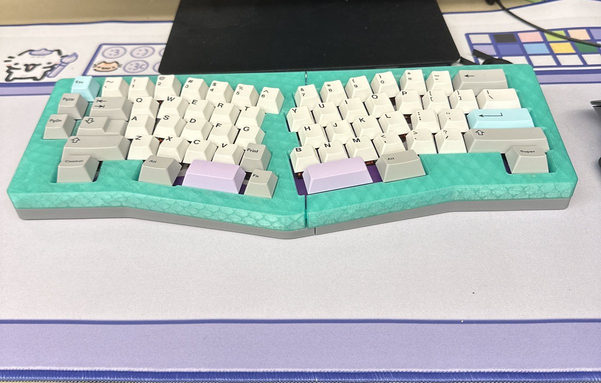 prettied up my work office and no longer have to carry a 5 lb keyboard from home to work every day <a href="/infinikeyxyz/">Infinikey</a> #catcaps