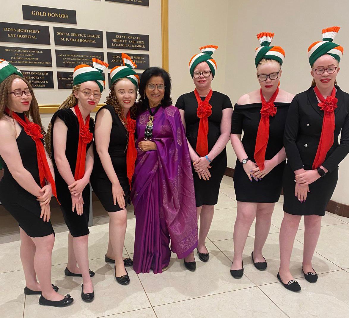 Young women with Albinism from  <a href="/_drchokseyfdn/">Dr. Choksey Albinism Foundation</a> add pomp &amp; color as India marked its 78th Independence Day Anniversary. Full story: rb.gy/gchojq
<a href="/NCPD_Kenya/">NCPD</a> <a href="/blackalbinism/">Black Albinism</a> <a href="/Ncpwds/">ncpwds</a>
