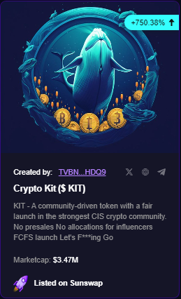 razdva_1's tweet photo. @justinsuntron Have you heard about $KIT? https://t.co/CJwUTGZWhm