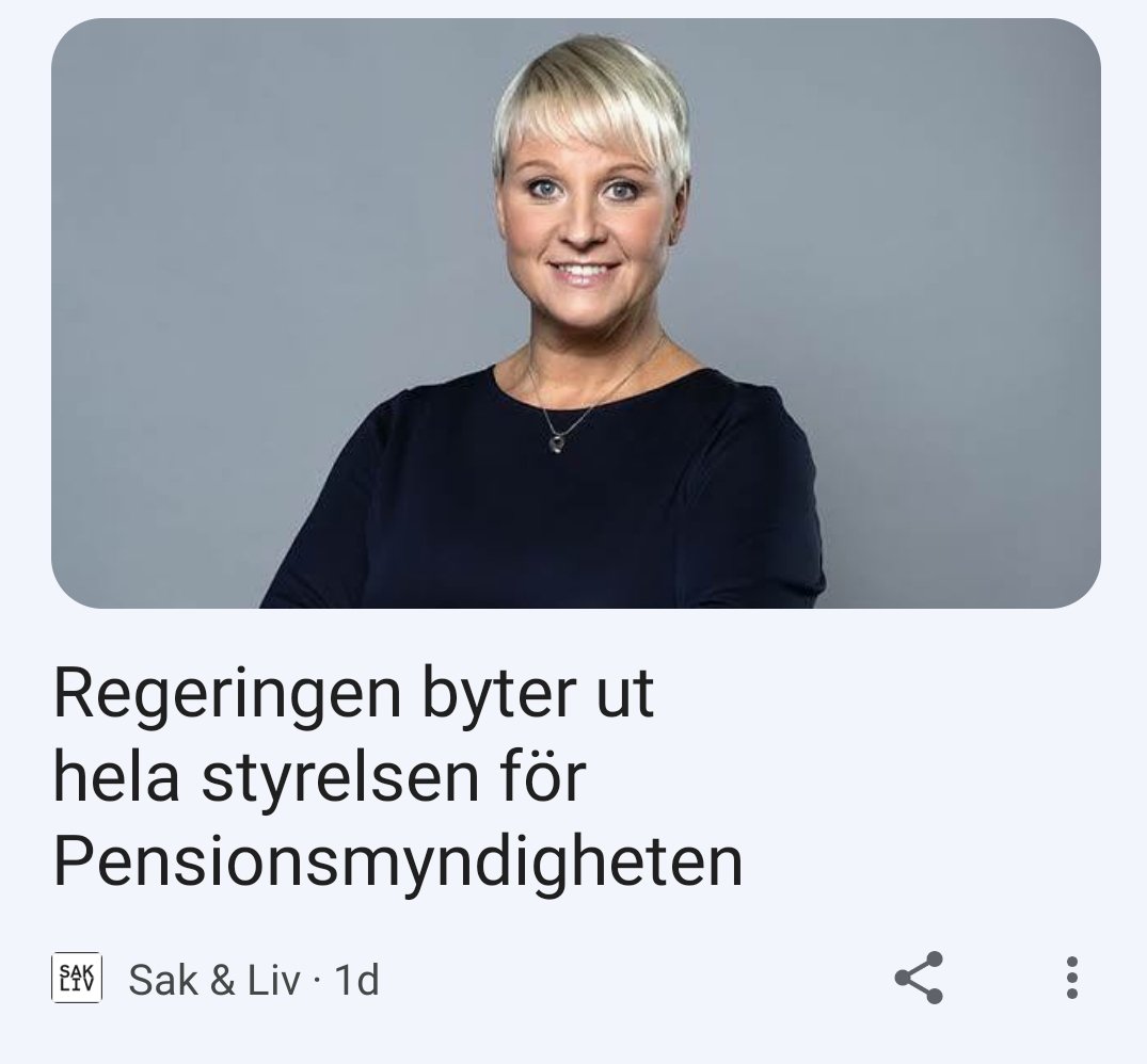 AlfvonDuring2's tweet image. Om ni kan byta ut hela styrelsen i pensionsmyndigheten, varför inte i alla andra myndigheter?
75% av dem är ju tillsatta av #sossarna
@SwedishPM @SwedishGov