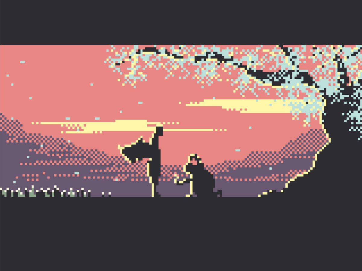 All the visuals are done for the cutscenes! Need to work on the sound design and the music and... well, I guess Duel will be good to go 😎

#screenshotsaturday #indiedev #indiegame #pixelart #IndieGameDev #solodev #gaming