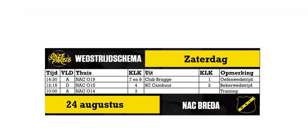 O15 NAC om 12:15 uur voor de beker tegen Cambuur op Boeimeer. Succes mannen! #NACjeugd #hupnac #💛🖤 #nacpraat