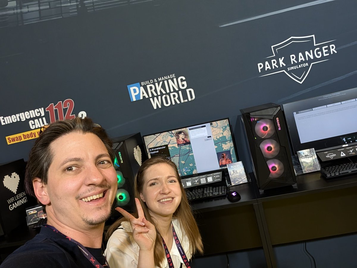 If you're at #gamescom today, check out our game <a href="/parking_world/">Parking World</a> in Hall 9 at the <a href="/AerosoftGmbH/">Aerosoft</a> booth! 🙏 You get bumper stickers for playing! 😋