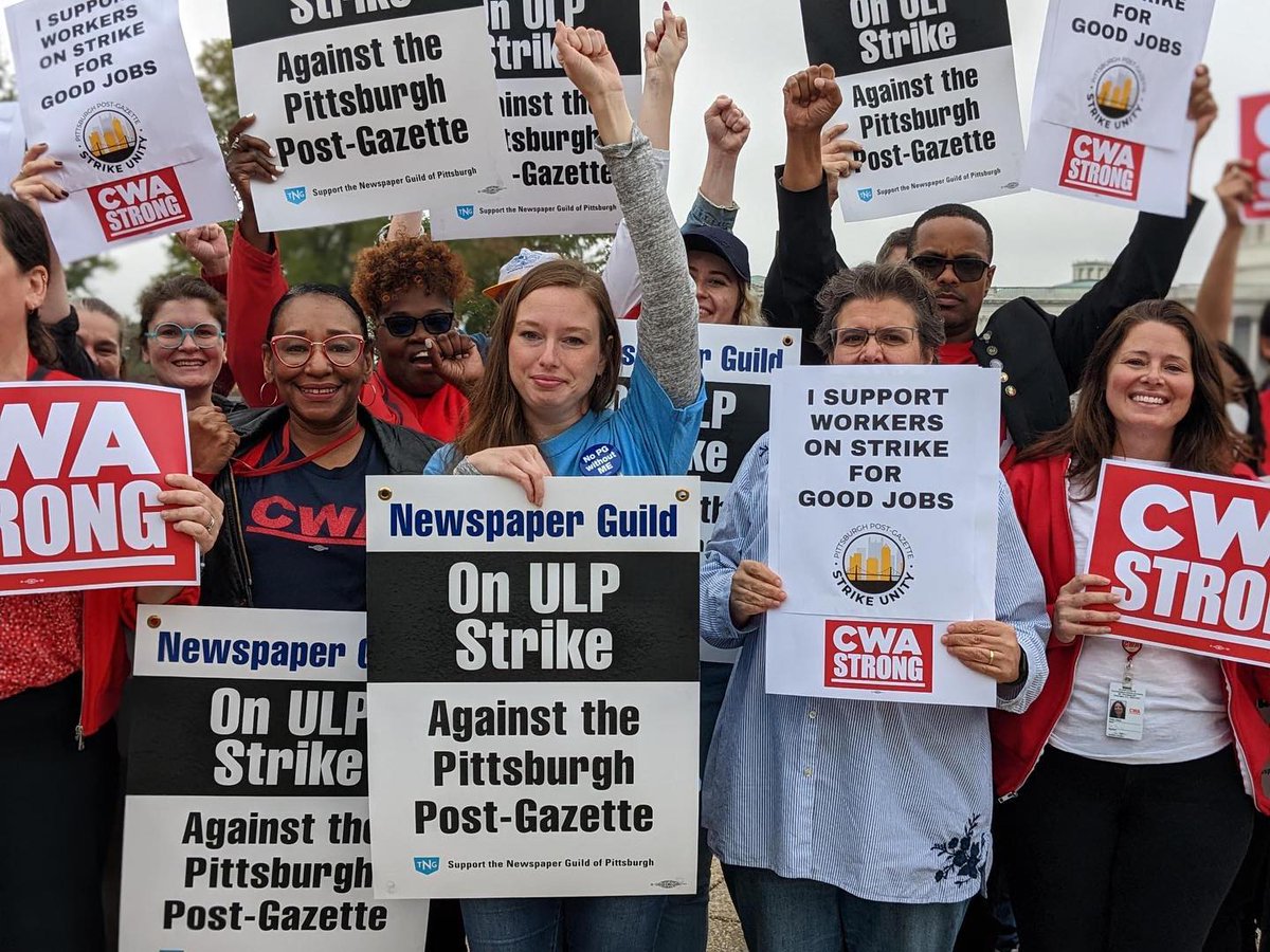 Victory in sight for the journalists on strike for 22 months at the Pittsburgh Post-Gazette. The National Labor Relations Board has asked a judge to implement US labour law by rescinding the contracts imposed on workers. Respect for you lot! <a href="/IFJGlobal/">IFJ</a> <a href="/NUJofficial/">NUJ</a>