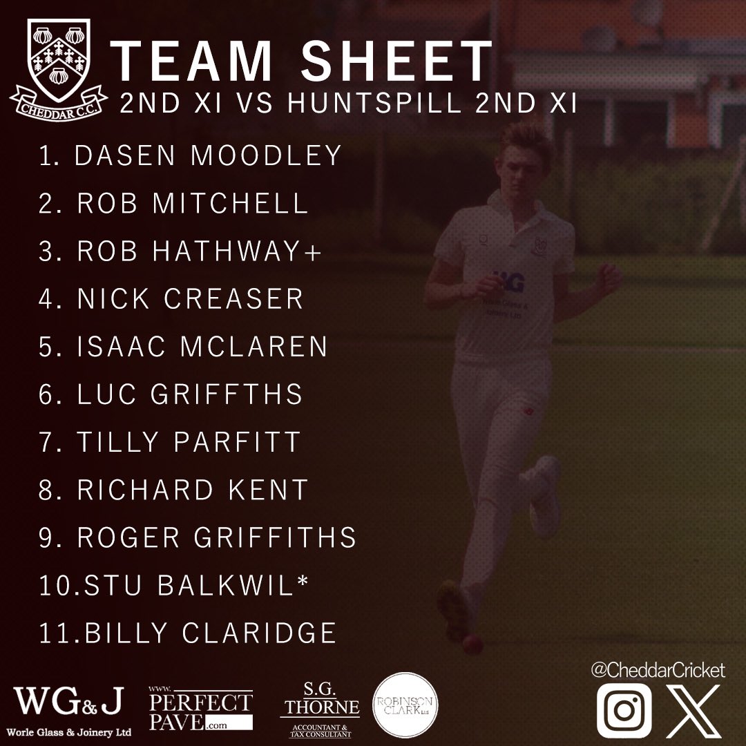 Here’s the sides for todays fixtures.

1st XI travel to Spaxton whilst the 2nd XI host Huntspill. The must win games continue.

The 1st XI are also playing tomorrow travelling to Chard, team news on this to follow!.