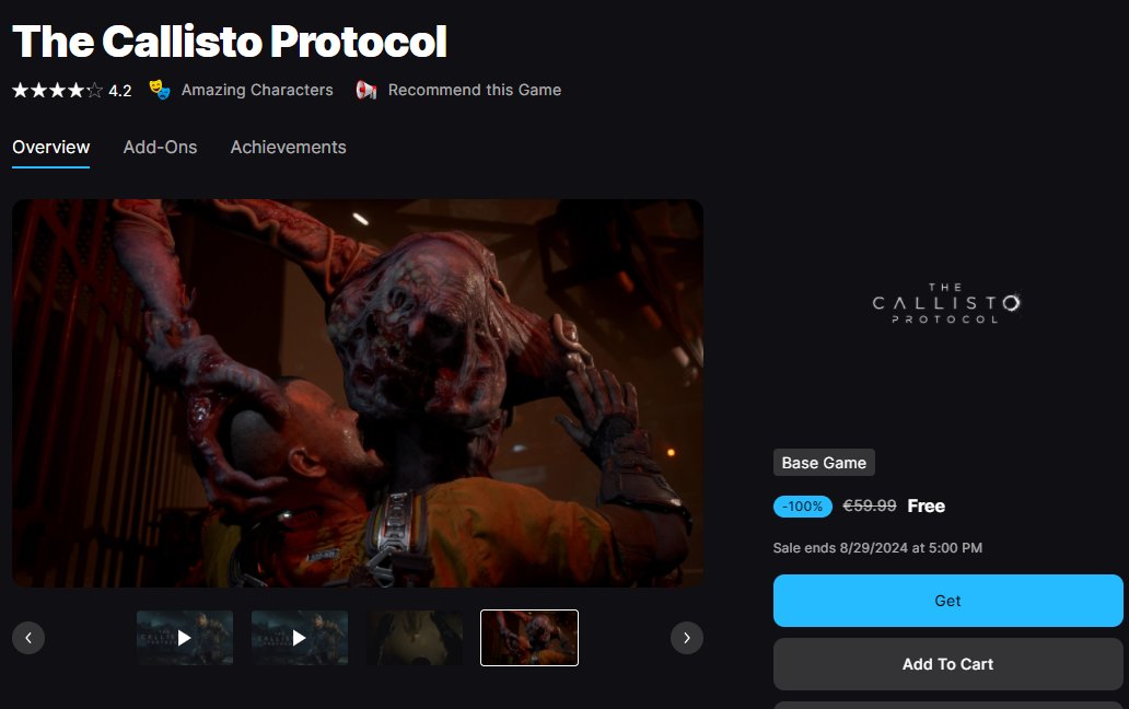 Barbes_NL's tweet photo. Voor de liefhebbers van Alian-achtige verhalen is deze narrative-driven horror-survival game nog tot 29 augustus gratis via Epic te downloaden.
#CalistoProtocol #Epic https://t.co/kNQJgMXbxR