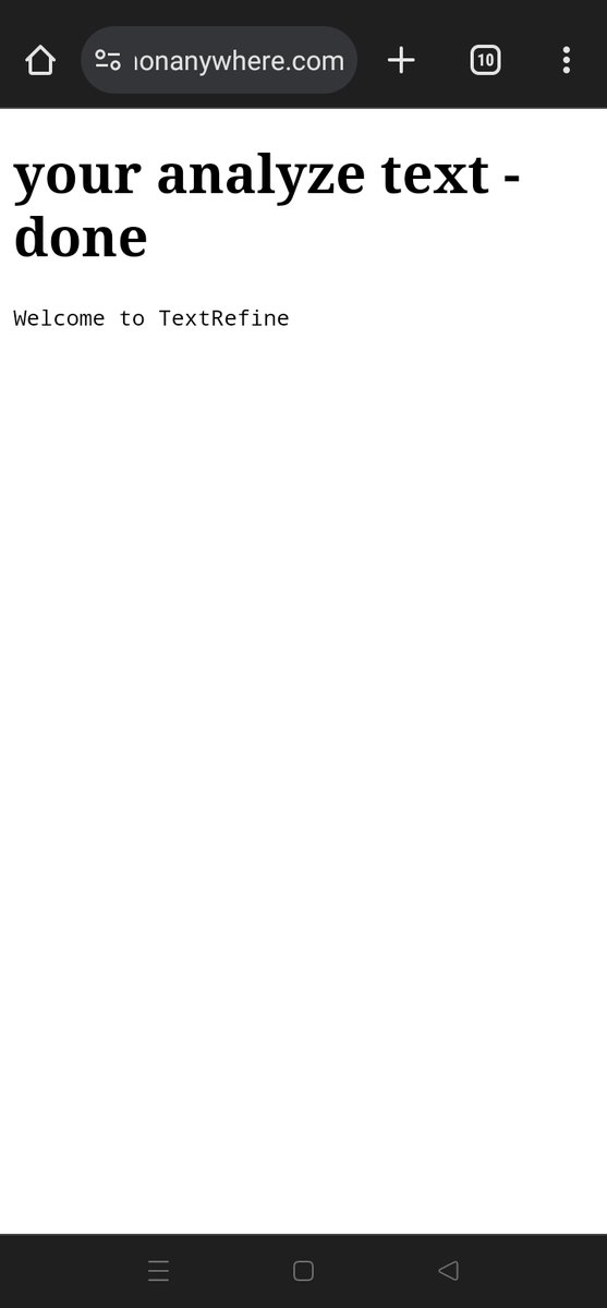 SachinKush57887's tweet image. 🚀 Excited to share my first small project: TextRefine! 🎉 A simple tool to clean up text—remove punctuation, convert to uppercase, and more. Check it out and let me know your thoughts! 😊
🌐 sachinkushwaha.pythonanywhere.com

#FirstProject #TextRefine #CleanText
#CodingJourney