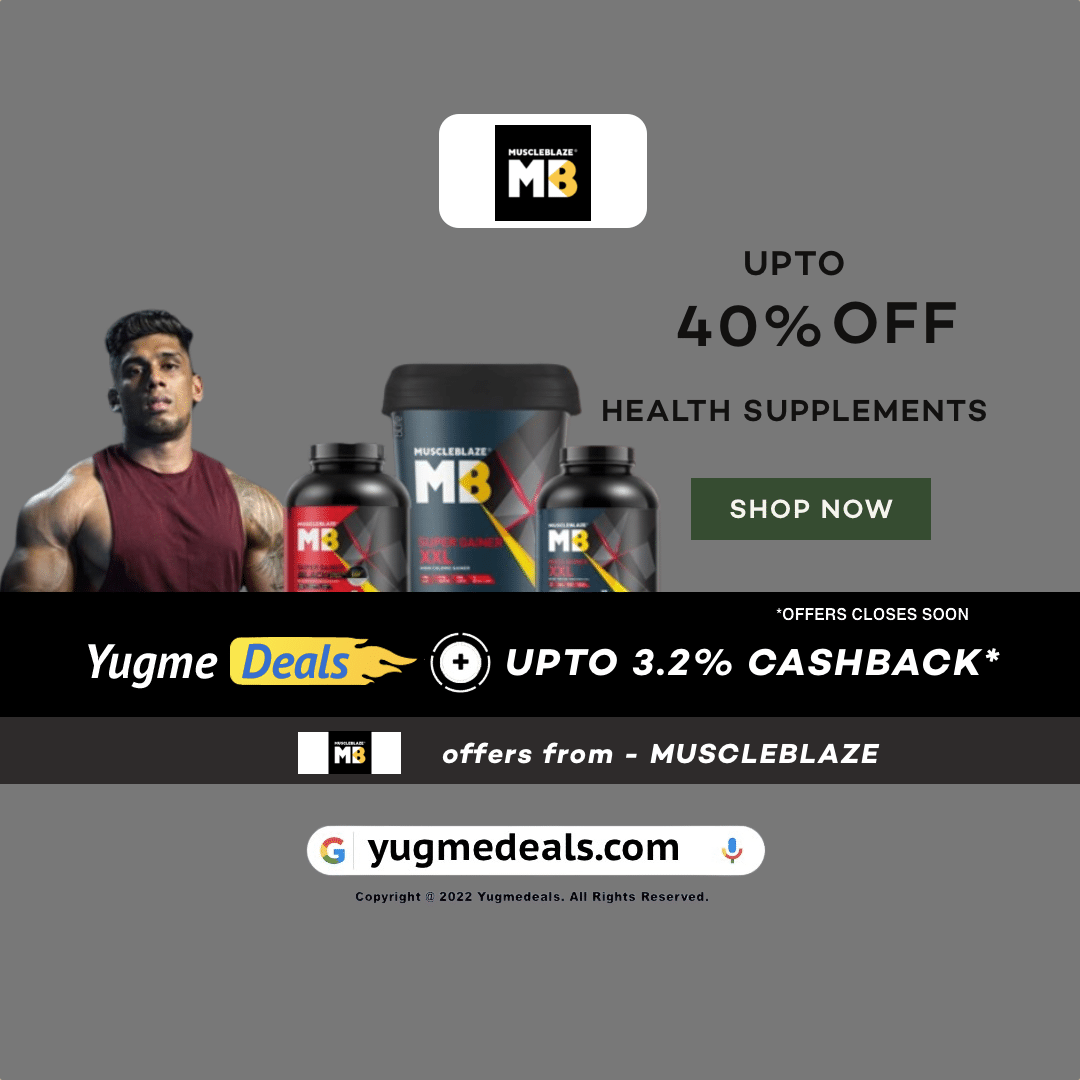 yugmedeals's tweet image. 💪🏋️‍♂️Upto 40% OFF on Health Supplements + Extra Earn Upto 3.2% Yugmedeals Cashback

🤑Cashback link: yugmedeals.com/stores/muscleb…

#yugmedeals  #muscleblaze #fitness #gym #bodybuilding #fitnessmotivation #gymmotivation #motivation #workout #fitnessmodel