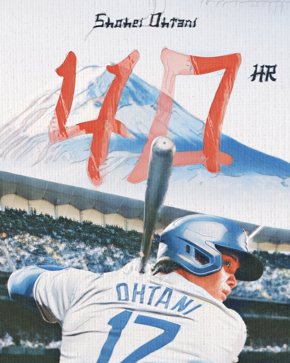 MLB's tweet image. A power Sho in LA ⭐️

Back-to-back 40-HR seasons for Shohei Ohtani!
