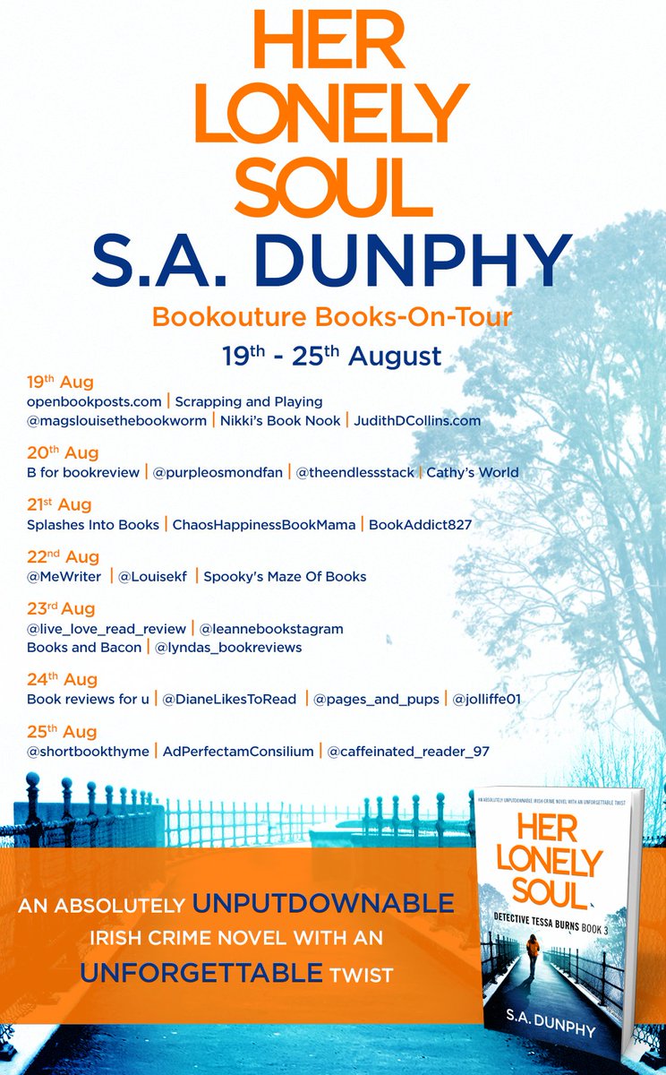 Today I am delighted to be taking part on the blog tour for Her Lonely Soul by S.A. Dunphy.

If you have a minute, please do check out my thoughts in the link below 👇 👇👇

<a href="/bookouture/">bookouture</a>
<a href="/dunphyshane1/">Shane Dunphy (S. A. Dunphy)</a>

facebook.com/share/p/TMJ4Ca…