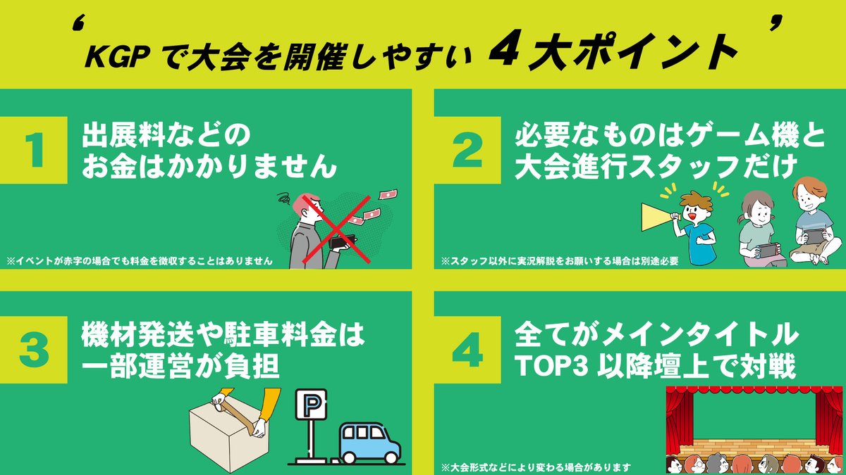 【KGP2025のトーナメントオーガナイザー募集開始】

KGPトーナメントオーガナイザー募集ページを作成しました。
KGP2025で大会を開催したいタイトルがある方は味園ユニバースでの開催が最後になるこの機会に、ぜひご応募ください。

#KGP2025

kgp2kinfo.com/index.php/kgp_…