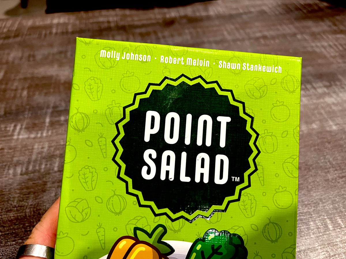 MeepleDungeon's tweet image. Back from (very late dinner) and going to finish off the night with a couple games of Point Salad with Norm from @BCboardgamers  🤘🥗🤘
@alderac #WeMakeFun