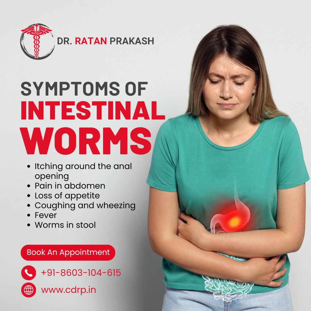ratan_clinic's tweet photo. Are you aware of the symptoms of #IntestinalWorms? Look out for signs like itching around the anal area, abdominal pain, loss of appetite, coughing, wheezing, fever, and worms in stool.
☎+91-9430-829-175
🌐https://t.co/6HLcmXF1Qn
#GutHealth #HealthAwareness #ParasitePrevention https://t.co/sH7Ejurc7W