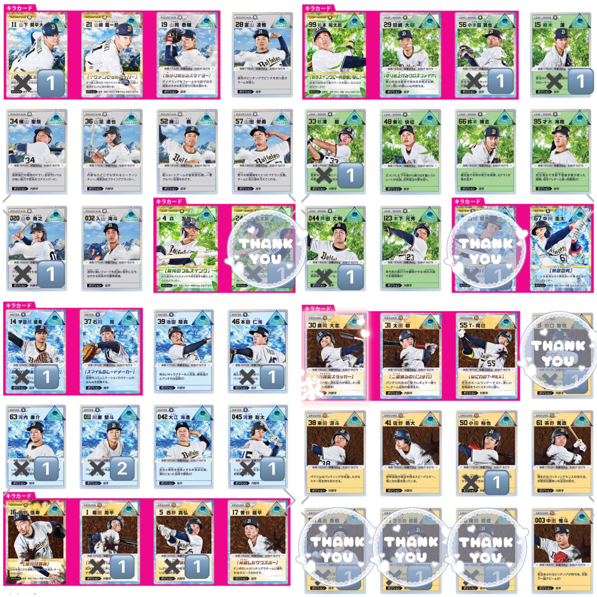 バファローズ大自然トレカまとめ売り ට ̫ට ՞՞ on X: 