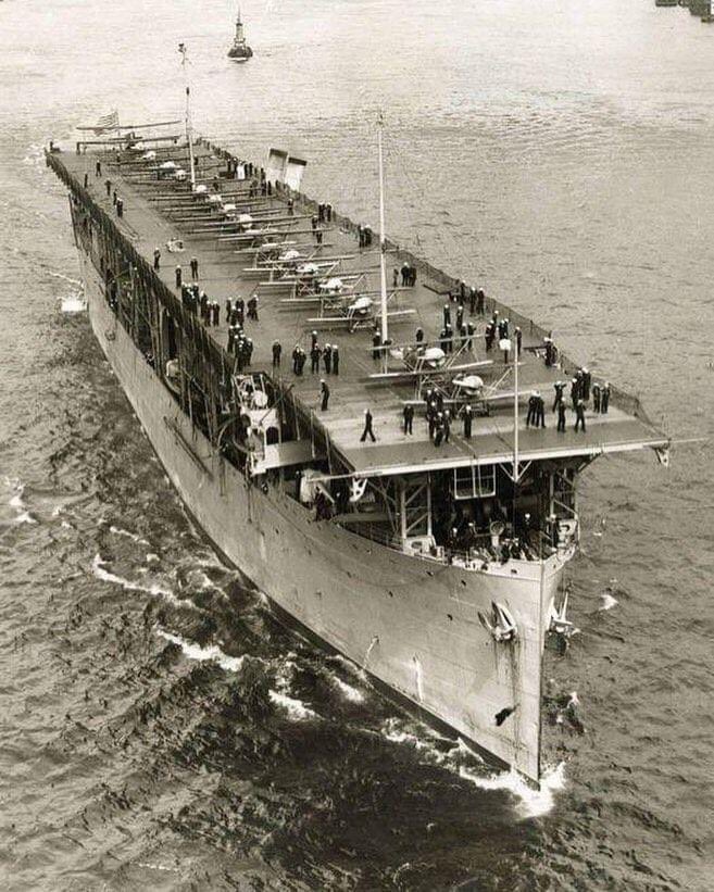 The first American aircraft carrier. Converted from a coal cargo ship. USS Langley. 1928 🇺🇸