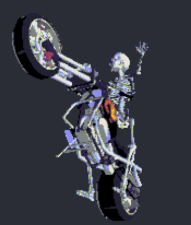 Awesome badass skeleton (very cool)