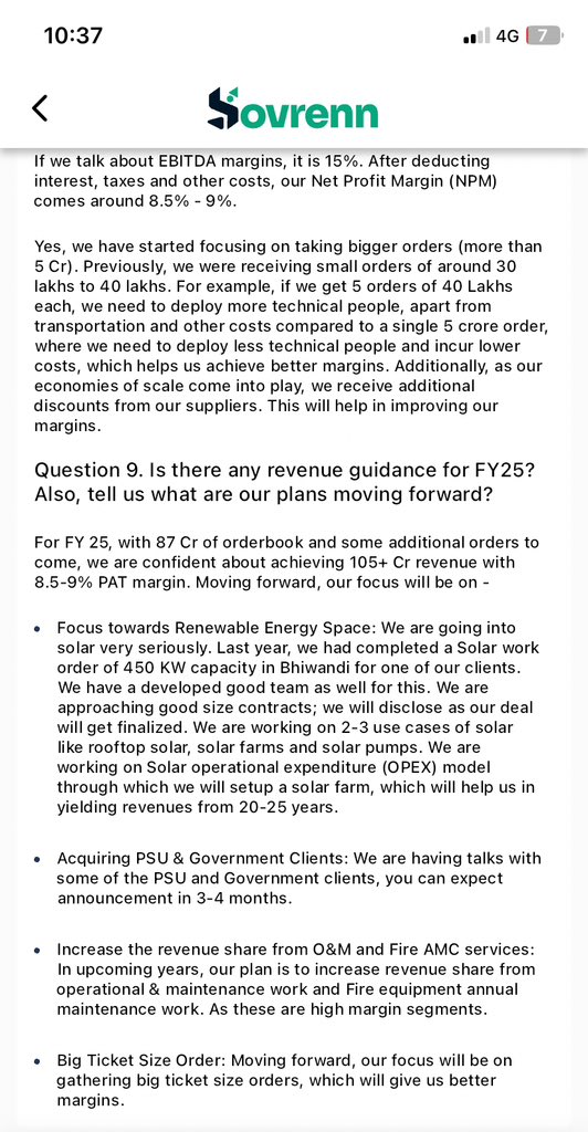 Stocker_talker's tweet photo. Rulka Electricals Ltd Revenue guidance:
Market Cap - 195 cr
PE - 31.8
Revenue FY 24 - 71 cr
Revenue guidance for FY 25 - 105 cr+ at OPM 8.5-9%.
It gets to a forward PE of just 21.
Check out the full interview coverage with Rulka Promoters at @sovrennofficial
#rulka
#Sovrenn https://t.co/wiFCsoC8vn