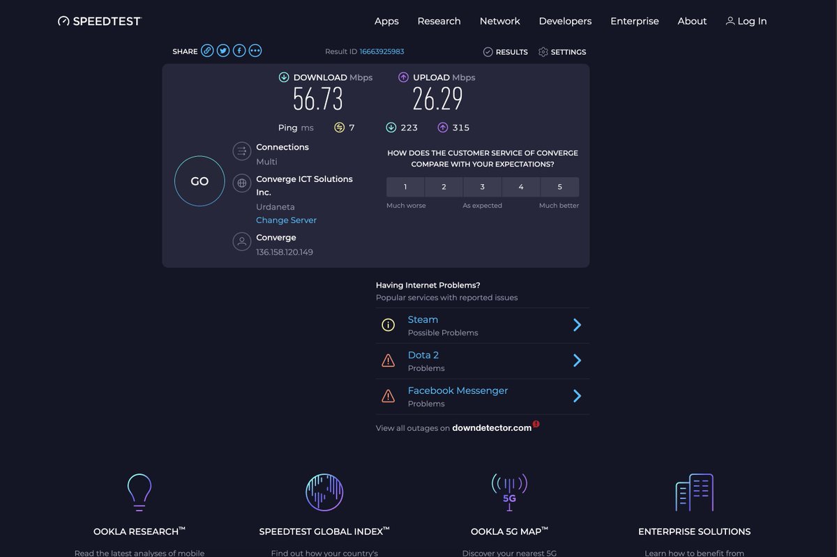 chinonymousse's tweet photo. Check out my @Speedtest result! How fast is your internet? 
https://t.co/X7kxUWZ74h 
#UnleashTheBoostSpeedTestChallenge #FlexYourSpeed #ConvergeSpeedtestChallenge https://t.co/TWWHRpzXNv