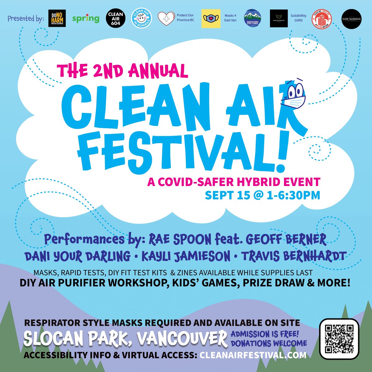 Exciting news: we're joining forces with a huge coalition of community organizations to present Vancouver's second annual #CleanAirFestival: an immuno-inclusive hybrid event that celebrates clean air and community care 💕 cleanairfestival.com