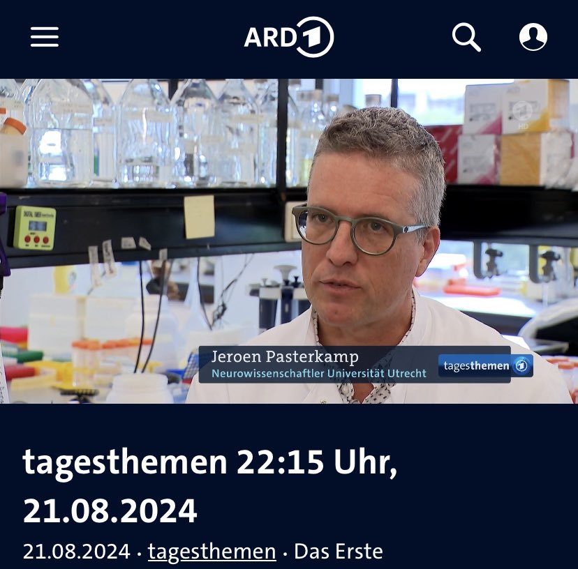 KatjaBurk's tweet photo. The team of @JeroenPasterk was featured in the German news @tagesthemen this week, explaining animal replacement through iPSC and organoid technology ⭐️ https://t.co/KHMEFtdR9F