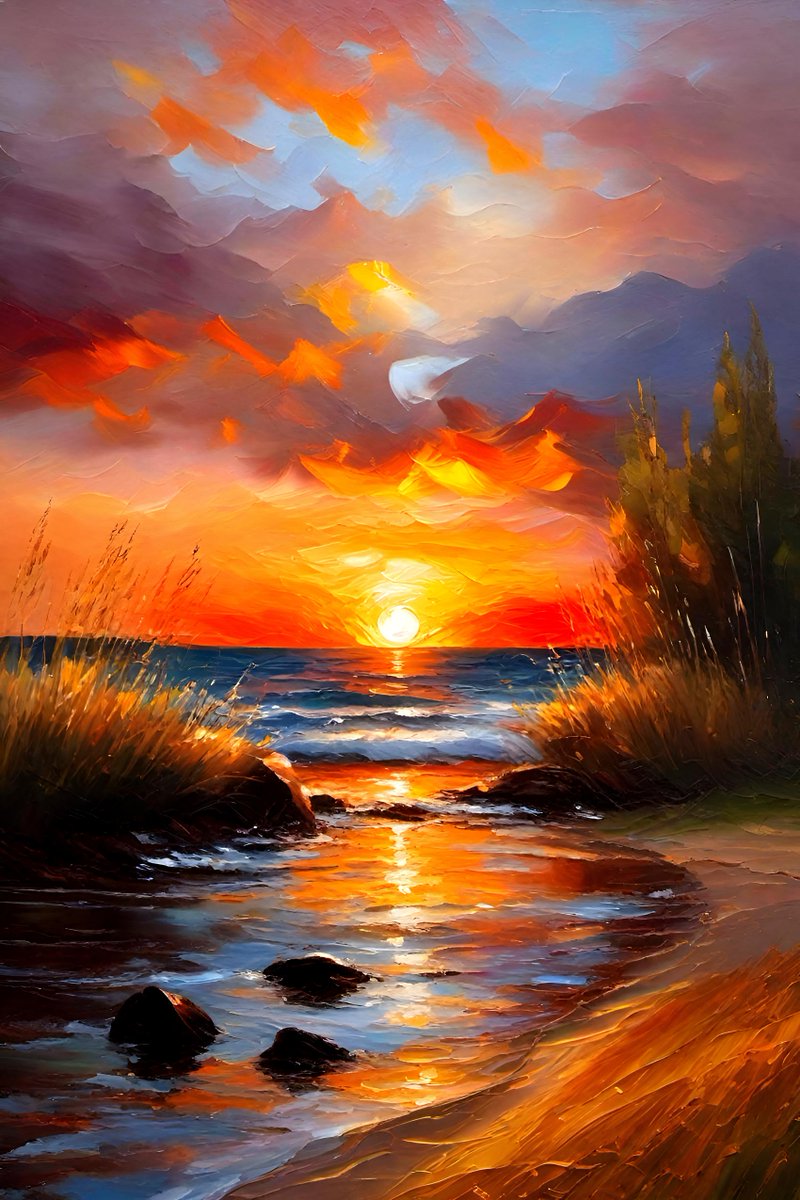 I just added this one to my Seascapes gallery, what do you think, do you like the painting styles or photo realistic better? caseyartprints.com 
-
#beach #ocean #sunset #wallart #artprints #paintings #sunsets #art #painting