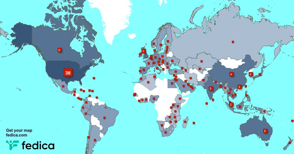 I have 2 new followers from Saudi Arabia, and more last week. See fedica.com/!diskon4no