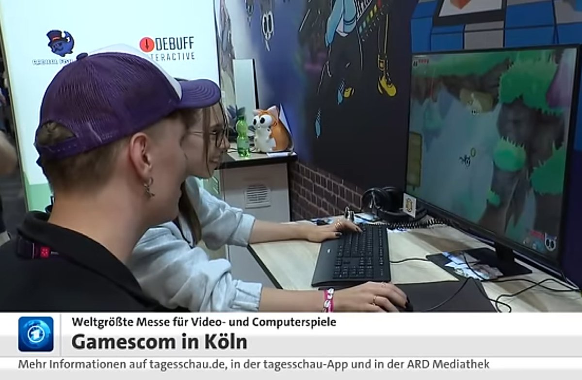 also we were seen in the report of <a href="/tagesschau/">tagesschau</a> about #gamescom2024 😻 thanks for dropping by <a href="/WDR/">WDR</a> 
youtu.be/D_nIhJEqUgc?si…