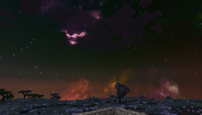 This mod for the minecraft night sky is really pretty. https://t.co/vpq9BnTRUR